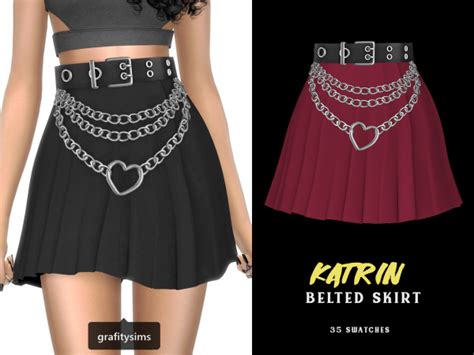 Katrin Belted Skirt With Chains The Sims 4 Download Simsdomination