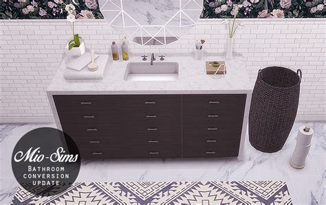 Bathroom Conversion Update Sims Sims 4 Cc Furniture Sims 4