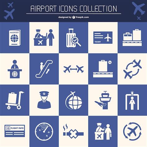 Luchthaven Plat Vector Elementen Gratis Vector