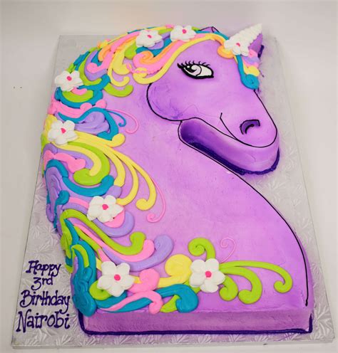 Purple Unicorn Cut Out Cake