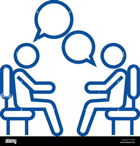 Focus Group Research Line Icon Concept Focus Group Research Flat