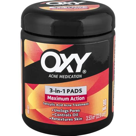 Oxy Maximum Action 3 In 1 Acne Treatment Pads 90 Ct