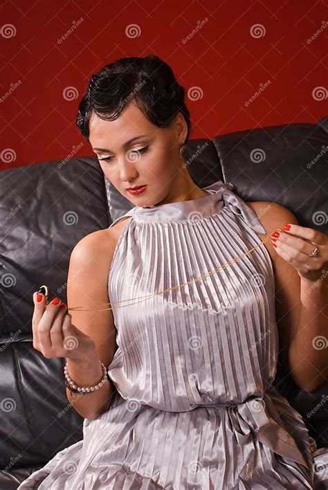 Aristocratic Lady In An Evening Dress Stock Photo Image Of Clothes