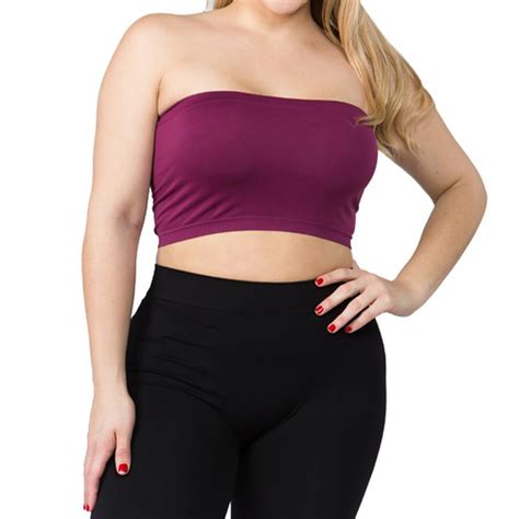 women plus size bandeau bra strapless none padded bra tube top ebay