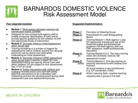 Ppt Barnardos Domestic Violence Risk Assessment Model Powerpoint Presentation Id 1446734