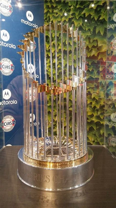 The Major World Series Baseball Trophy 2016 Go Cubs Cool