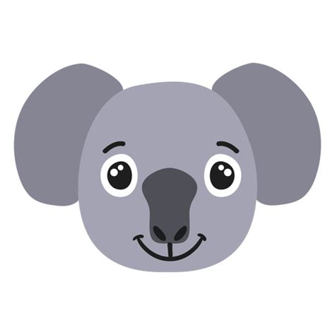 Koala Muzzle Joyful Flat Sticker Transparent Png Svg Vector File