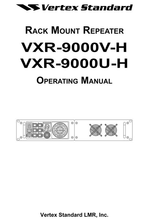 Vertex Standard Vxr 9000v H Operating Manual Pdf Download Manualslib