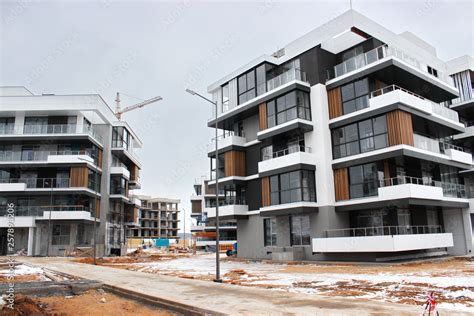 Construction Works Of Modern Low Rise Residential Buildings