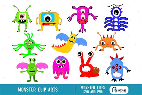 Monster Clip Artmonster Graphicsmonster Svgcute Monster