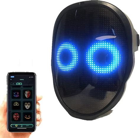 Boywithuke Bluetooth Led Face Changing Mask Diy Picture Text Christmas