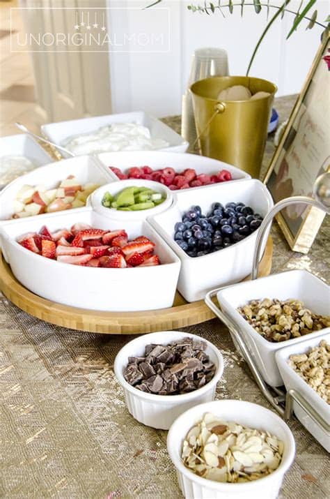 Pumpkin pie bites chocolate rolled. Bridal Shower Brunch Yogurt Parfait Bar - unOriginal Mom