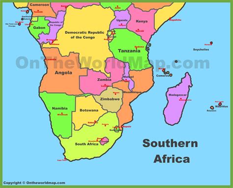 South African Countries And Capitals