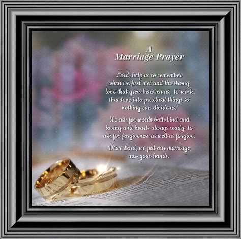 framed prayer for your marriage christian wedding t for bride and groom 10x10 8657