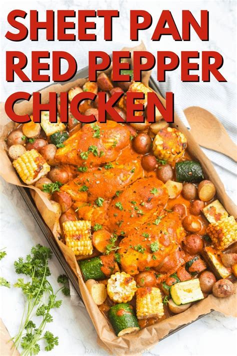 Sheet Pan Roasted Red Pepper Chicken And Vegetables Randa Nutrition