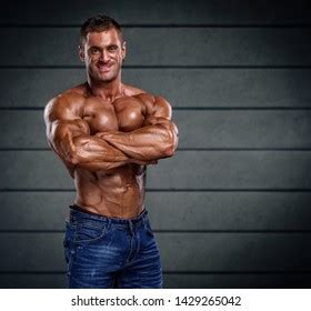 Shirtless Muscular Men Jeans Stock Photo Shutterstock