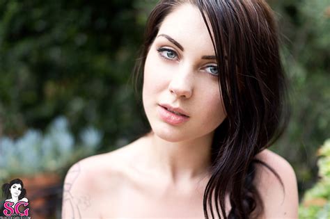 Ashley Holat Brunette Women Blue Eyes Bare Shoulders Face Looking At Viewer Model