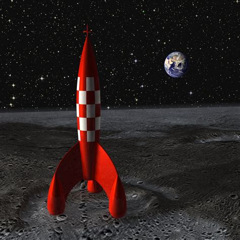 Tintin Rocket Ship Free 3d Model Blend Free3d