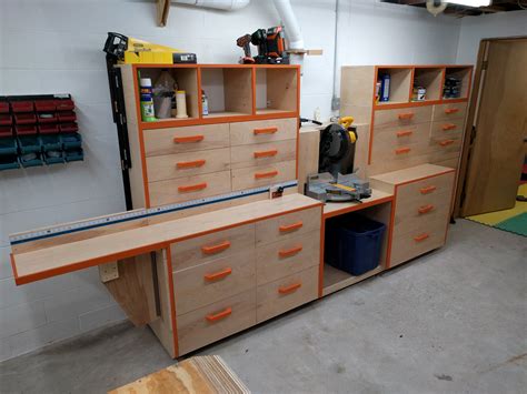 Miter Saw Station Part 2 Drawers Fence Dust Collection Diytyler