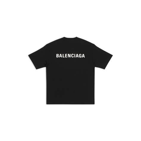 Mens Logo T Shirt Medium Fit In Black Balenciaga Gb