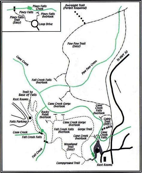 Fall Creek Falls Campground Map Trail Map Fall Creek