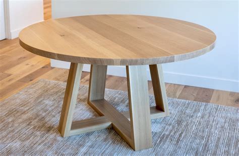 Punta Perfecta White Oak Round Dining Table Etsy