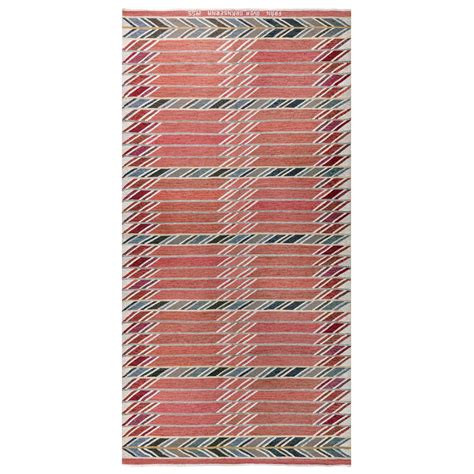 Flat Weaved Double Sided Rug By Designer Ingrid Dessau Sweden Circa