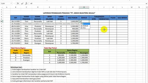 Cara Menghitung Gaji Pokok Excel Gaji