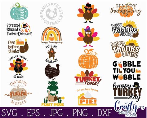 Thanksgiving Svg Bundle Funny Thanksgiving Quotes By Crafty Mama
