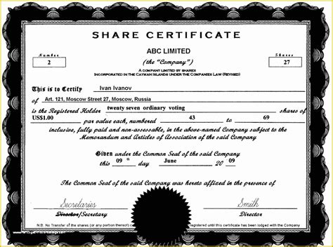 Free Stock Certificate Template Microsoft Word Of 13 Stock Certificate