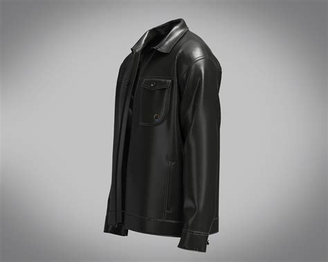 Leather Workwear Jacket 3d Model Cgtrader