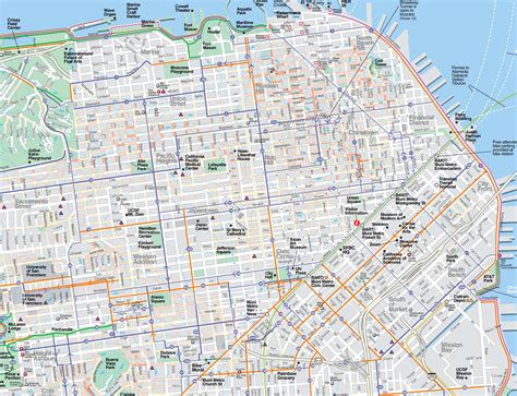 Map Of Downtown San Francisco State Coastal Towns Map