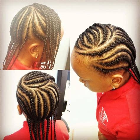 Black braided hairstyles for thin hair. 20+ Braid Hairstyles for Kids, Ideas, Designs | Design ...