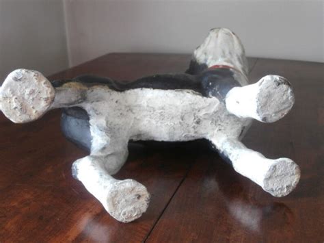 Male Boston Terrier Statue Door Stop Heavy Cast Iron Art And Collectibles