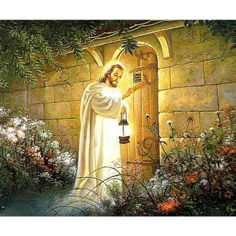 Full Diamond Embroidery 5d Guide Light Jesus Knocking Door Image Diy