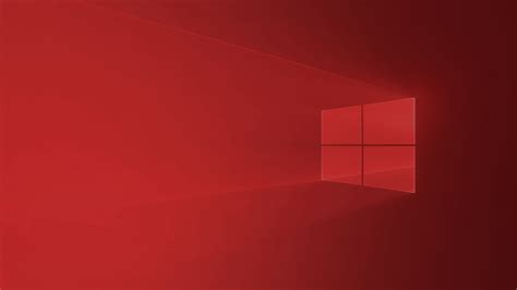 Descargar Fondos De Pantalla Windows 10 Logotipo Rojo Sobre Fondo