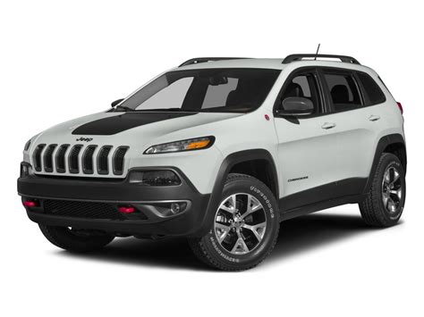 Used 2015 Jeep Cherokee 4wd 4dr Trailhawk In Bright White Clearcoat For