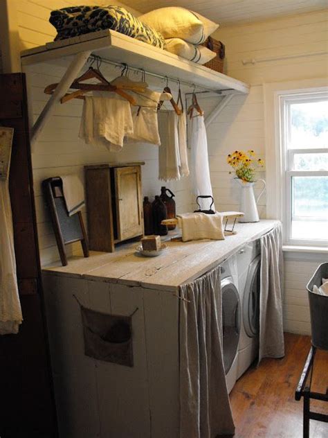 Awesome Rustic Laundry Room Curtains Whole Wall