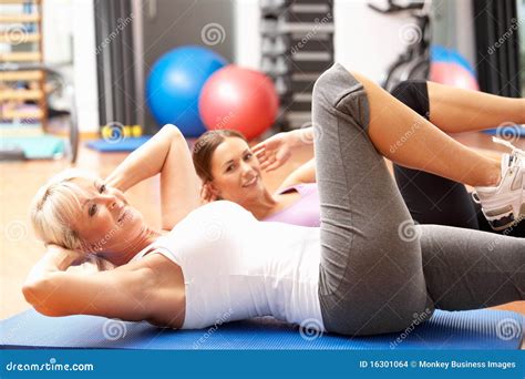Women Doing Stretching Exercises Stock Photo Image Of Class Friends
