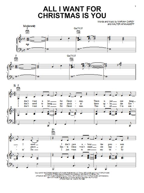 All I Want For Christmas Is You Sheet Music By Lady Antebellum Piano