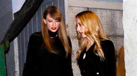 Exclusive Taylor Swift And Brittany Mahomes Twin In Black Outfits During Night Out Ahead Of
