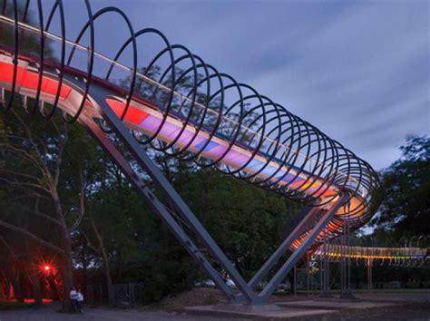 Slinky Springs To Fame Pedestrian Bridge By Tobias Rehberger And