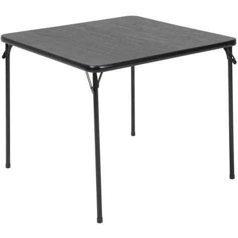Mainstays 34 In Square Folding Table In Black