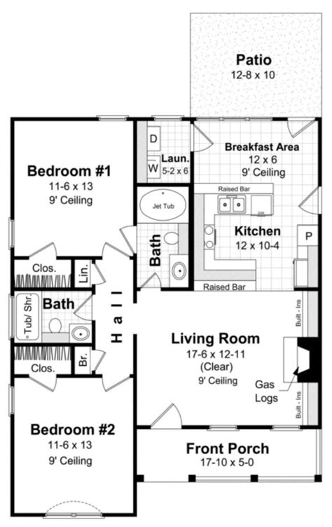 1000 Square Feet House Plans 2 Bedroom Homeplancloud