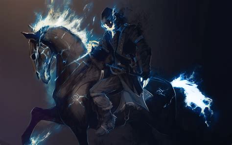 Ghost Rider Ghost Rider Wallpaper Dark Fantasy Art Fire Horse