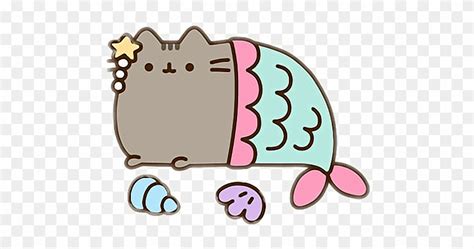 Pusheencat Pusheen Cute Kawaii Stickersalma Mermaid Pusheen Cat