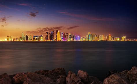 3840x2370 Qatar 4k Wallpaper Pictures Free Doha Skyline Skyline Doha