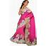 Sangria Designer Wedding Sari With Large Paisleys Border And 