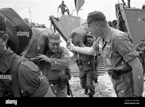 A Pat On The Back Is Given To A Soldier Of The Us Army First Infantry