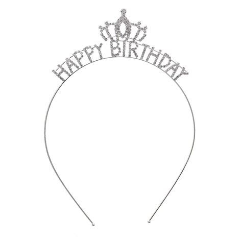 Happy Birthday Rhinestone Tiara Crown Rosemarie Collections